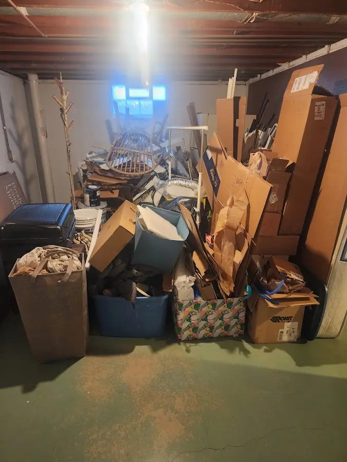 Roll-off dumpster container at job site for Construction Dumpster Rental in Lisbon